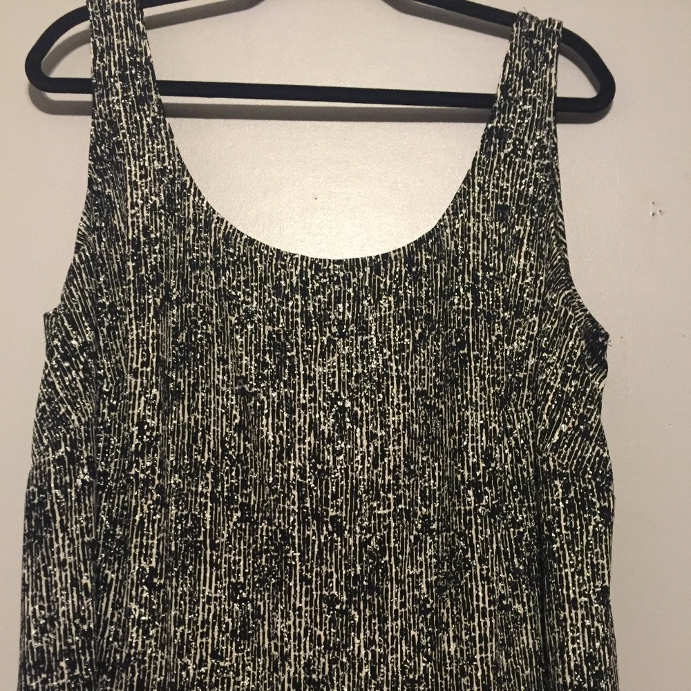 Alex Evenings Womens Plus Size B/W Tank Top-2X